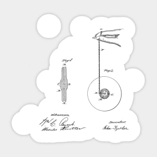 Whirligig Toy Vintage Patent Drawing Sticker